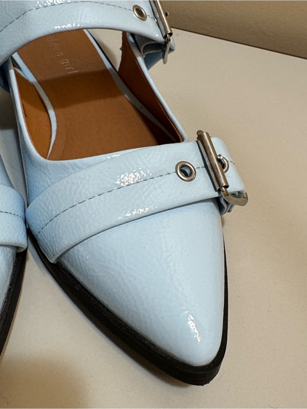 NEW✨ Madden Girl Light Blue Pointed Slingback Flats with Buckle Detail size 8 - Picture 7 of 9